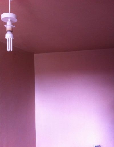 re-plastering small room